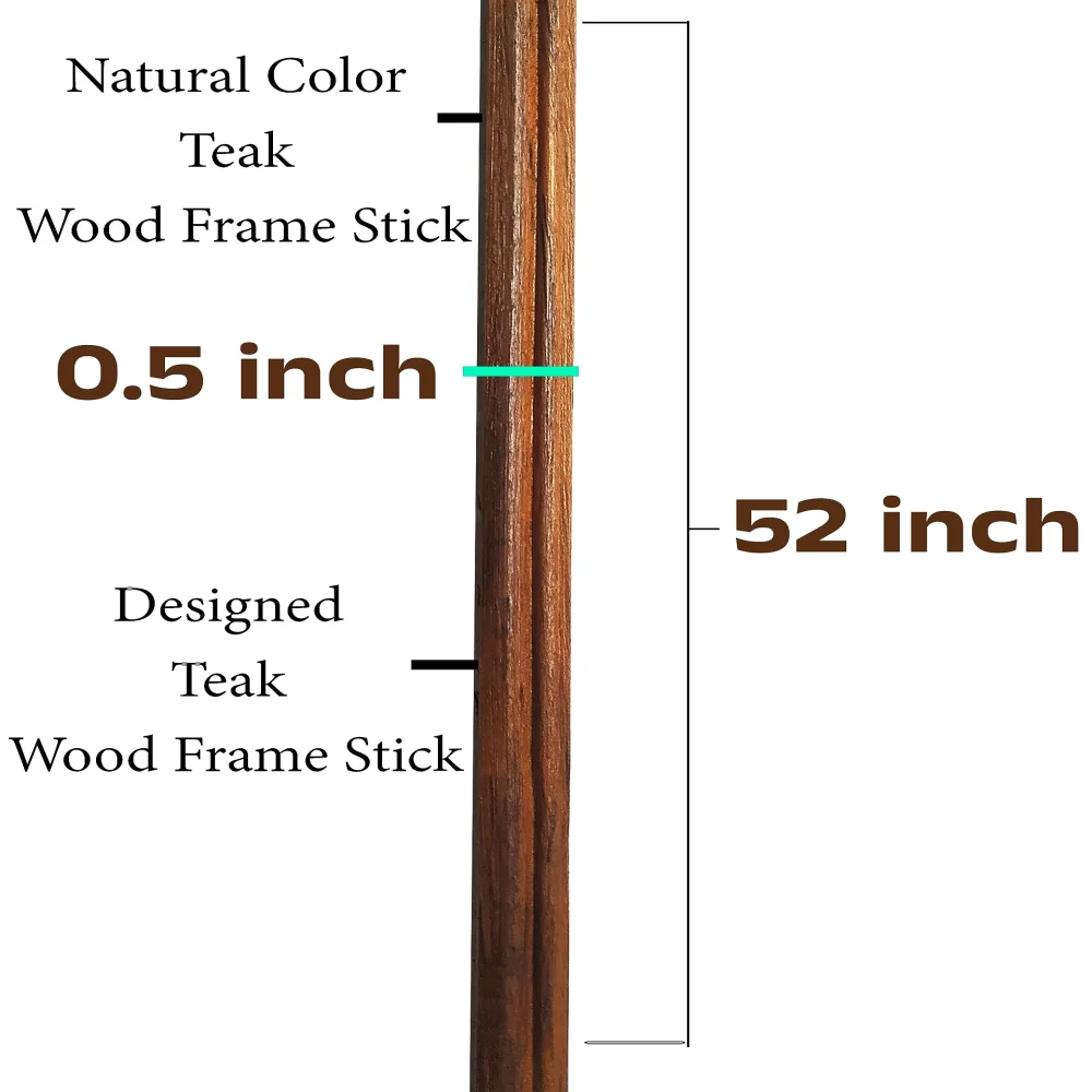 Emperor Art Gallery, Original Teak Wood Frame Sticks, Size (52) in