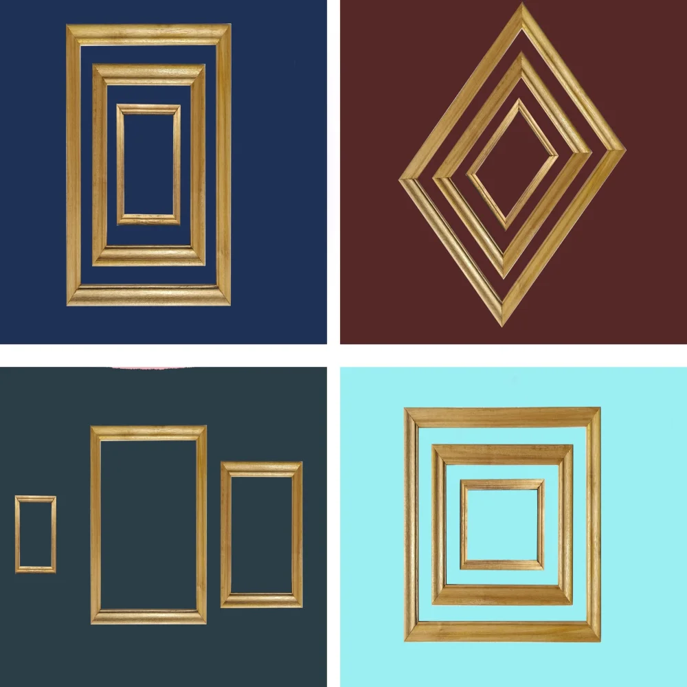 EMPEROR ART GALLERY Wall Deco Frame, 16x12,13.5x10.5,7.4x5.3 inches, Frameless, Set of 3