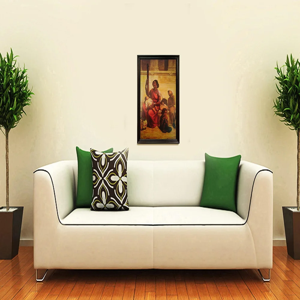 'The Gypsies'' Digital Reprint With Lamination And Wood Frame, Size(13.6 x19.2 Inch)