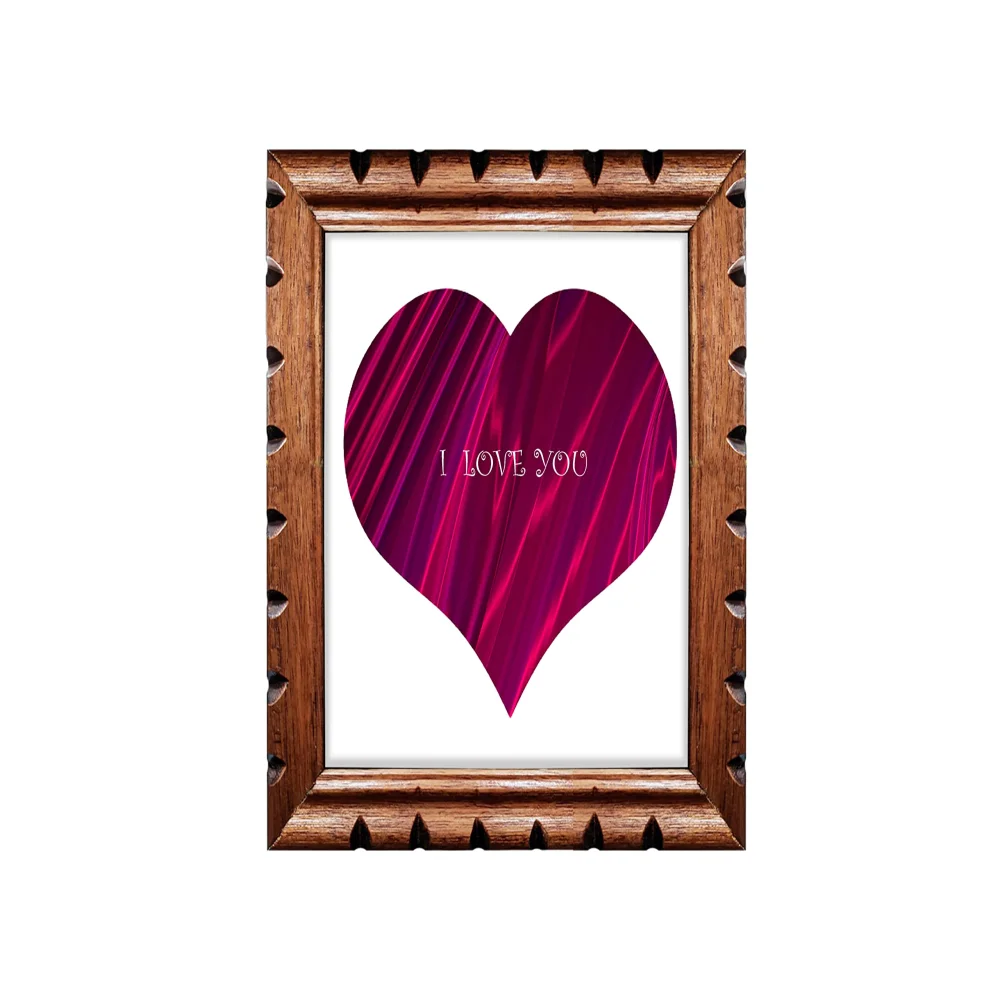 VALENTINE'S Gift Laminated Print With Wood Frame (13 x 12.6) in