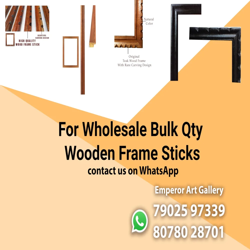 Emperor Art Gallery: Set of six Original Wooden Frame Sticks.(49,50,51,52,53,54) Inches