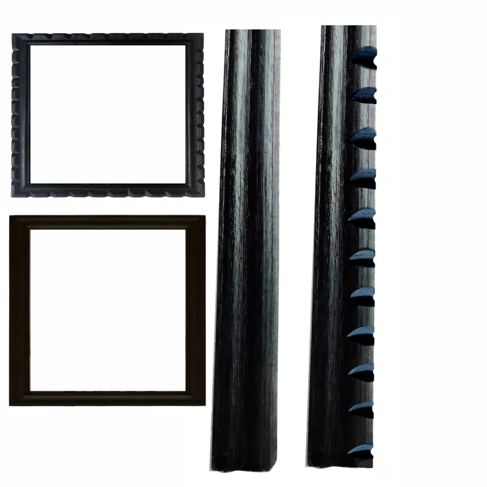 EMPEROR ART GALLERY®,Premium Wooden Picture Frame Moulding (sticks), 1 inch x 52 inch, Black