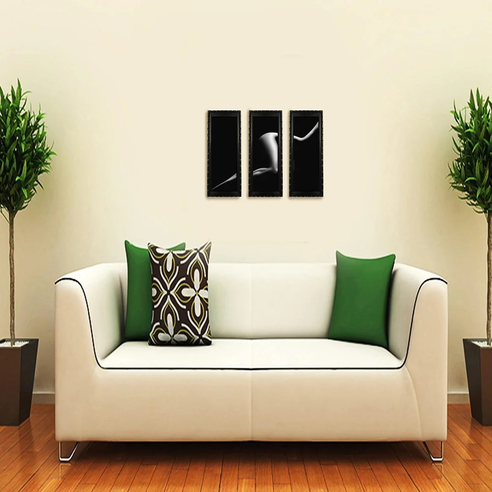 Mperor, Digital Re Print With Wood Frame With Carving Designed (7.3x13.6) In Peace Of 3