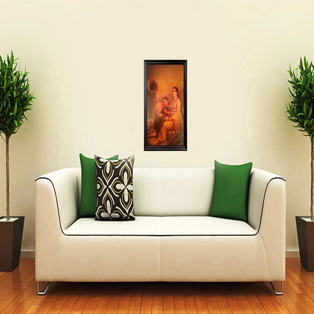 'Sakuntala’s Love Letter To Her Royal Lover Dushyanta'' Digital Reprint With Lamination And Wood Frame, Size(13.6 x19.2 Inch)