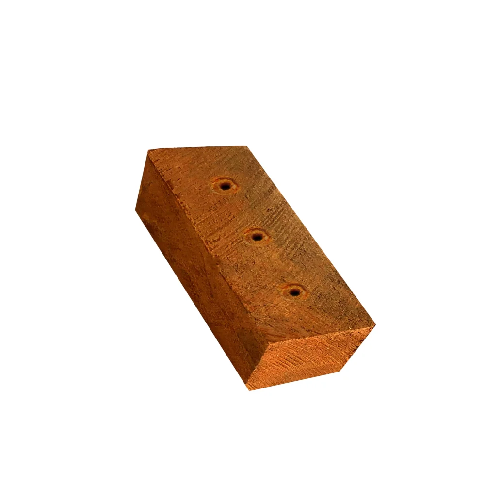 Emperor Art Gallery, Jackfruit Wooden Incense Stick Holder, 3 Holes, 8 x 3 x 3 cm