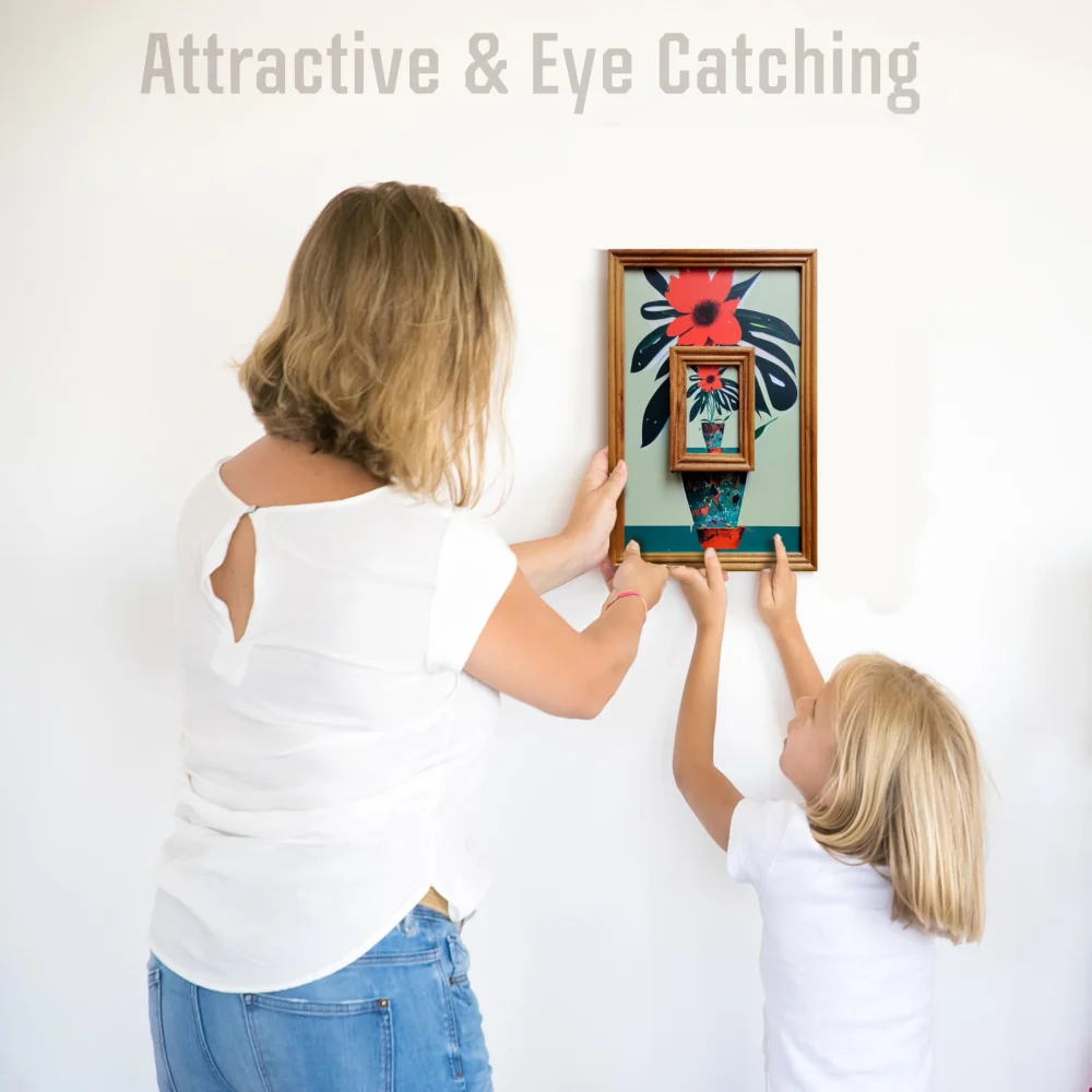 EMPEROR ART GALLERY®, Wall Deco Special Laminated Print With Teak Wooden Photo Frame size (12x9, 3.2x4) in