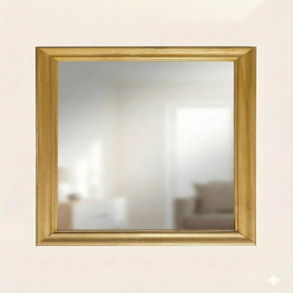 EMPEROR ART GALLERY®, Premium Royal Design Wooden Wall Mirror, Wood Frame, 14 x 20 Inches, Classic Home Decor