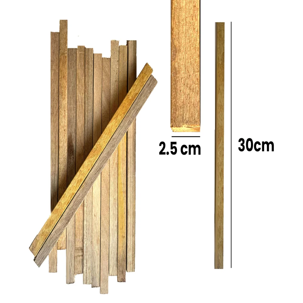 Plant Support Wooden Sticks | Wooden Sticks in gradening and Outdoor | Wood Sticks for Plant Support | Wooden Sticks for Art and Craft (12 Pieces,100% Natural) Size 30 cm