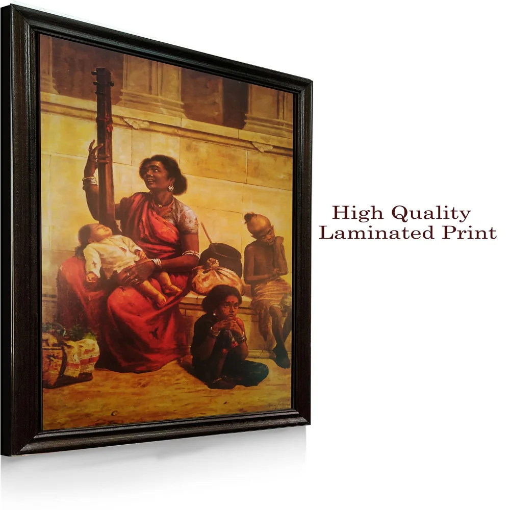 'The Gypsies'' Digital Reprint With Lamination And Wood Frame, Size(13.6 x19.2 Inch)