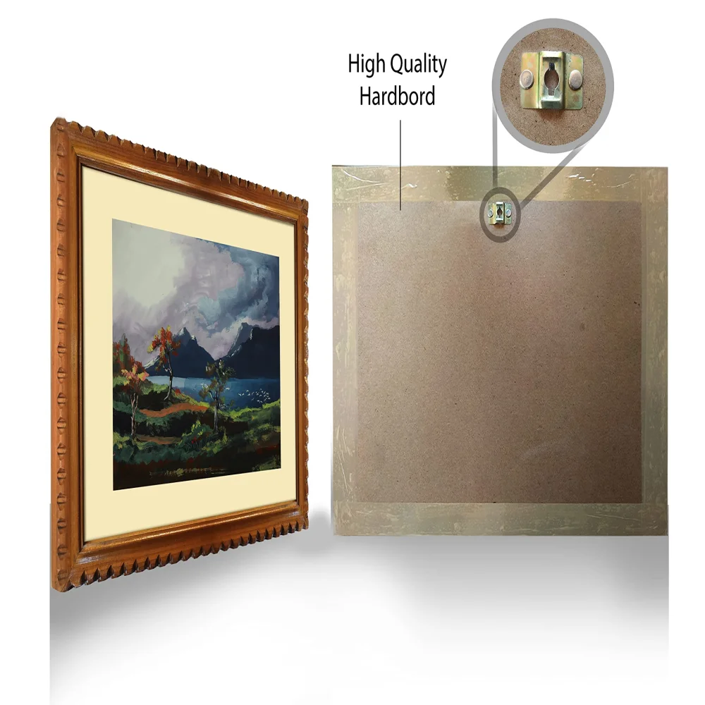 EMPEROR ART GALLERY, Original Handmade Water Painting With Teak Wood Frame For Living Room(14.8x18) In