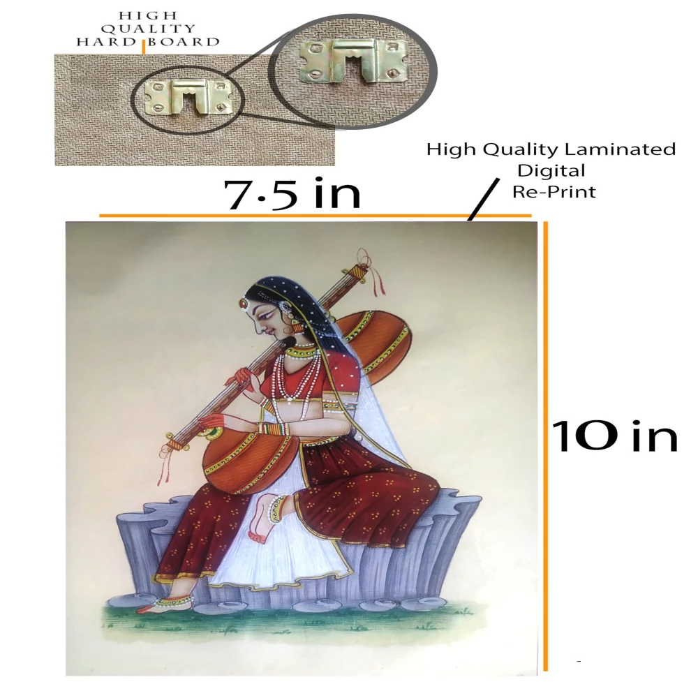 Folk Art Laminated digital RePrint With Hardboard Fine Art Print Fine Art Print (10 inch X 7.5 inch)