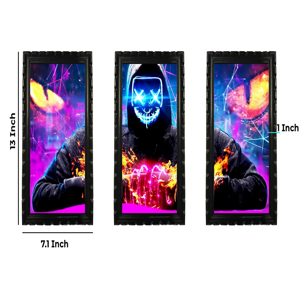 Mperor, Digital Re Print With Original Wood frame (7.1x13) in 3Peace