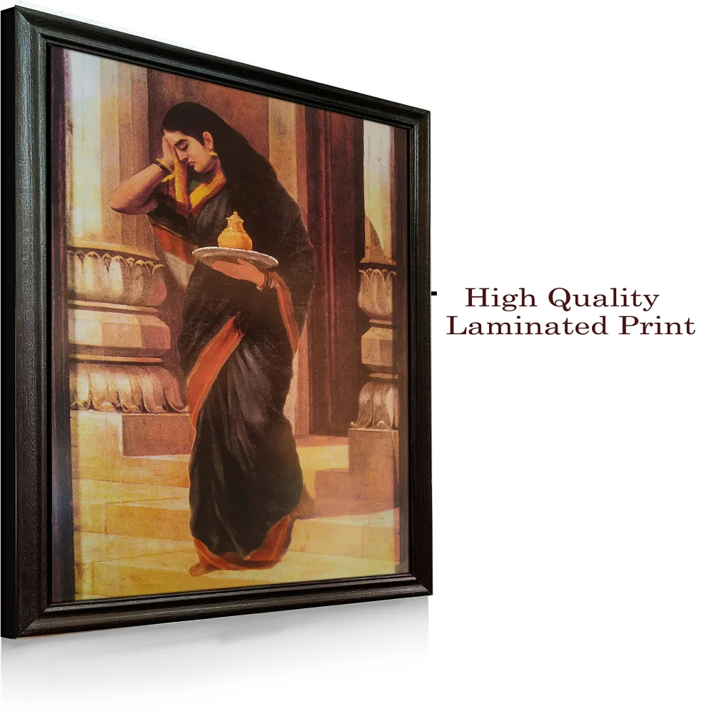 'Sairandhri'' Digital Reprint With Lamination And Wood Frame, Size(13.2 x19 Inch)