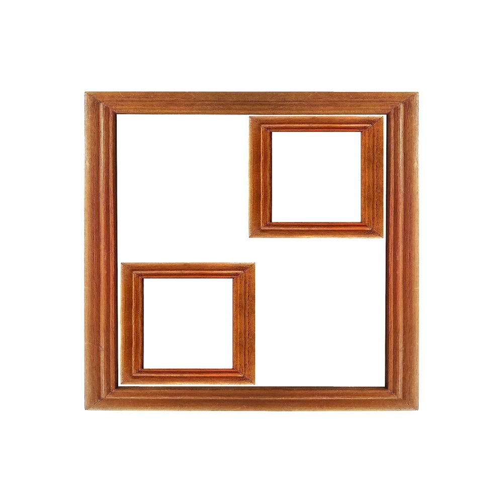 Mperor Wall Deco Teak Wooden Photo Frame size (12x9, 3.2x4) in