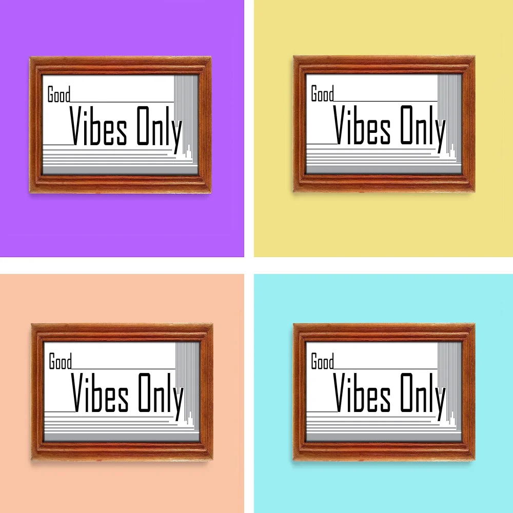 Mperor, GOOD VIBE OLNY wall Teak wood wall hanging (9.3x46)