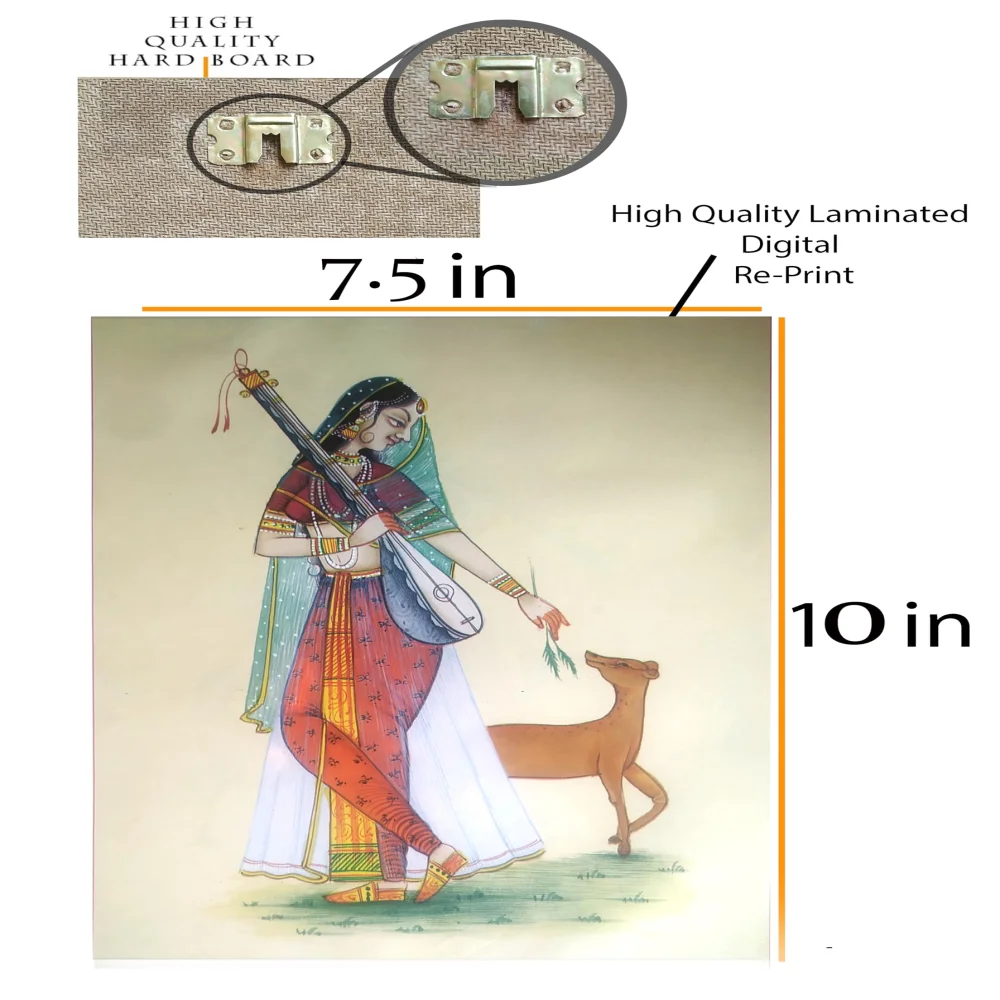 Folk Art Laminated digital RePrint With Hardboard Fine Art Print Fine Art Print (10 inch X 7.5 inch)