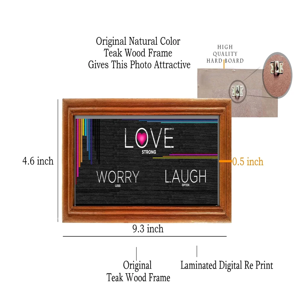 Motivational wall Teak wood wall hanging Size (9.3x46) In