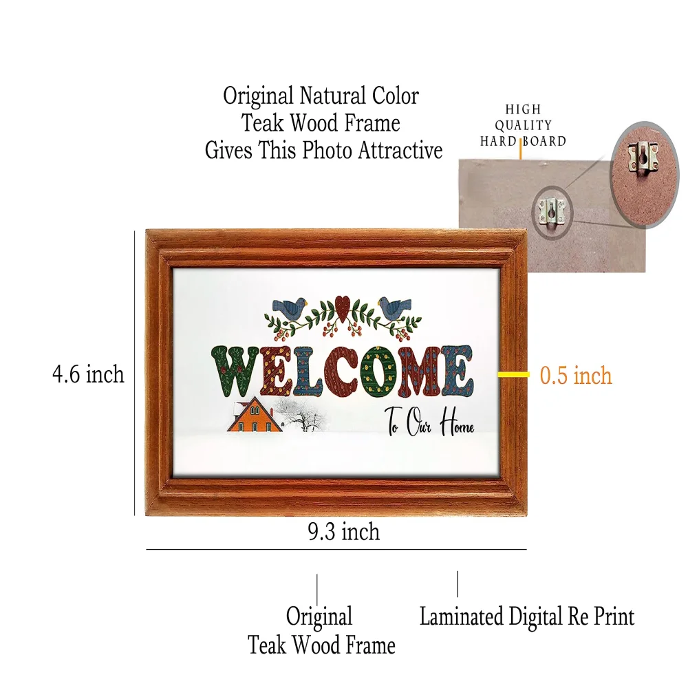 Mperor, Best Memories Laminated Digital Print With Teak wood Frame wall hanging (9.3x4.6)