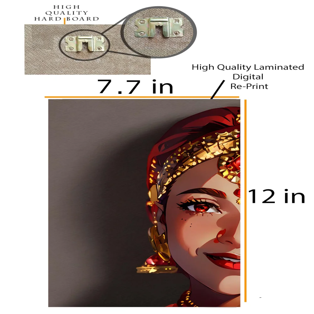 Folk Art Laminated digital RePrint With Hardboard Fine Art Print Fine Art Print (10 inch X 7.5 inch)