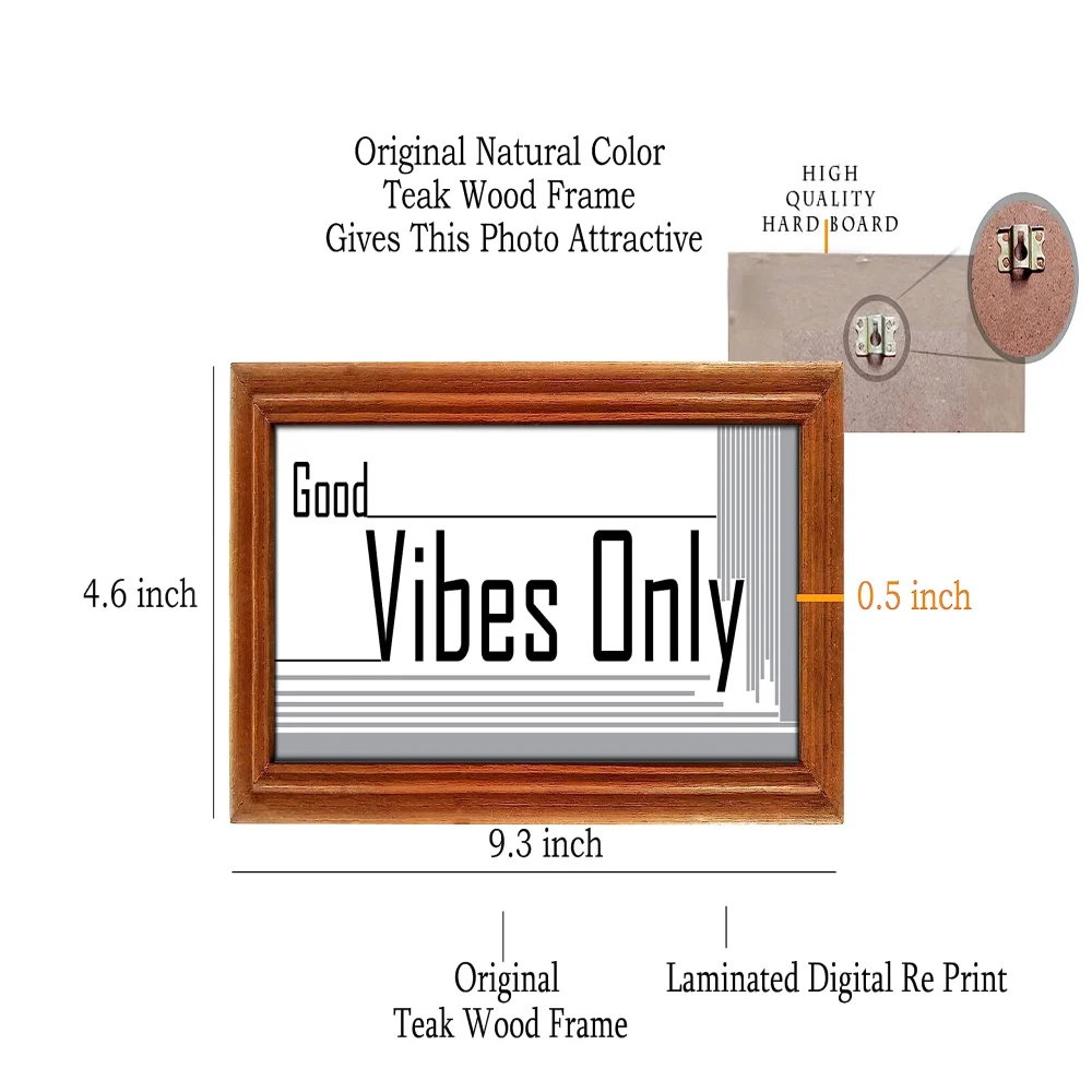 Mperor, GOOD VIBE OLNY wall Teak wood wall hanging (9.3x46)