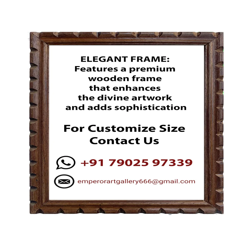 EMPEROR ART GALLERY , God Venkateswara Swamy with Lakshmi Photo # Wood Frame # Size(17.5 X 13.4)