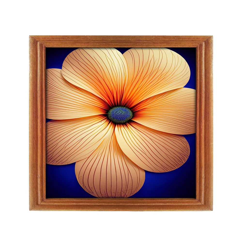 Wall Deco Special Laminated Print With Teak Wooden Photo Frame Digital Reprint (12.5 inch x 8.5 inch)