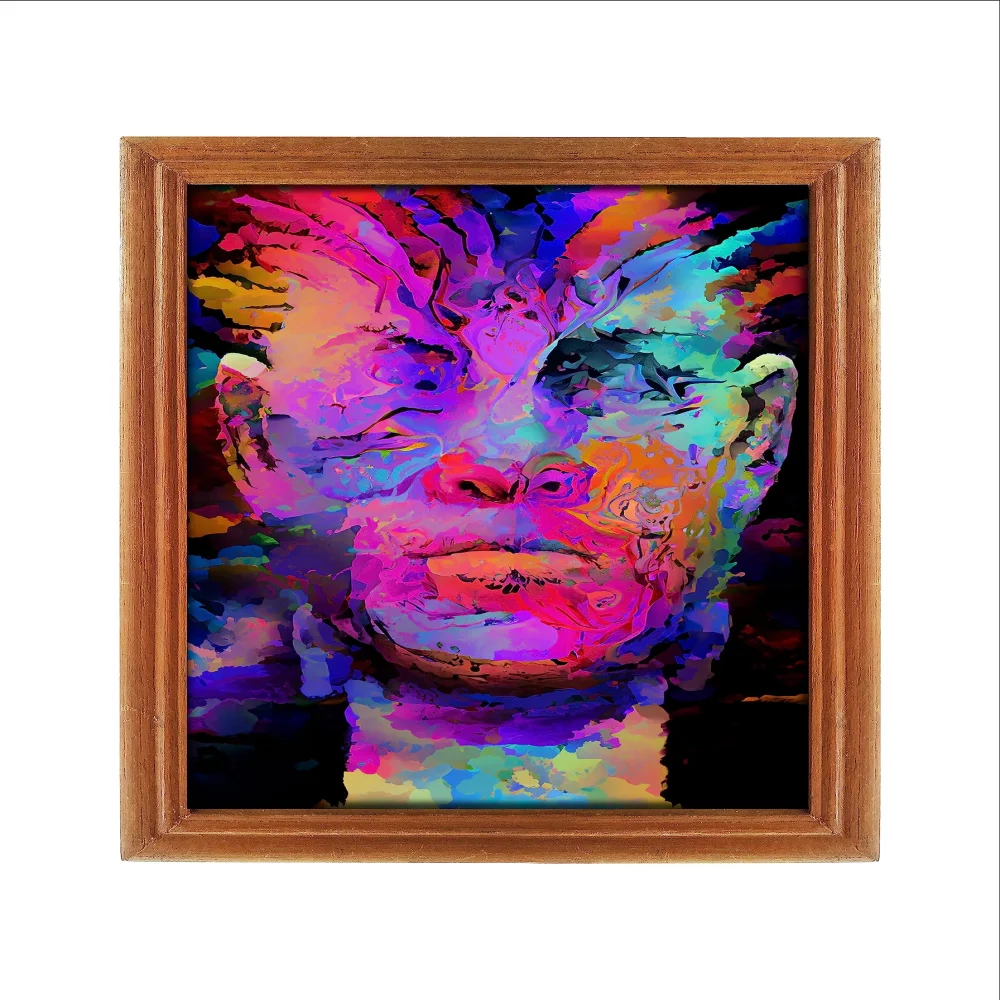 Wall Deco Special Laminated Print With Teak Wooden Photo Frame Digital Reprint (12.5 in x 9 in)