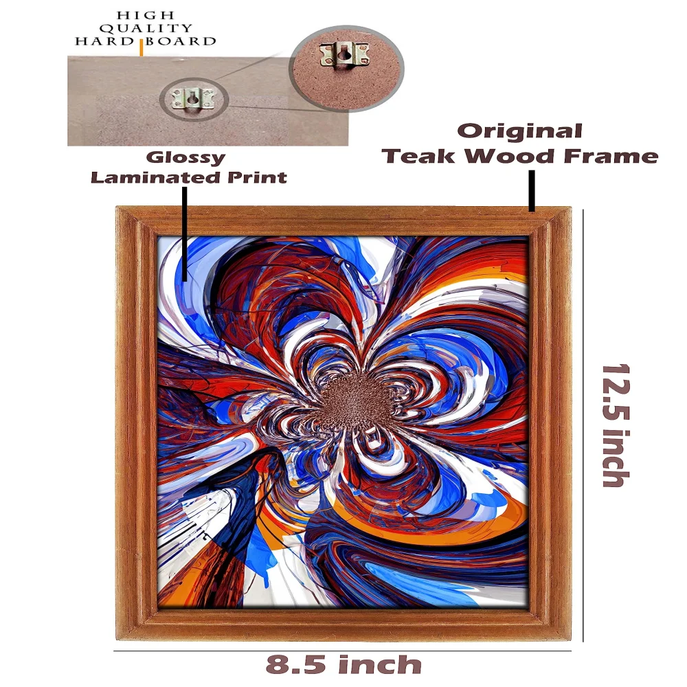 Watch Your Thoughts Motivational Poster Modern Laminated Digital Prints Wall Art Paintings Ready to Hang for Office Living Room Home Decorations and Teak Wood Framed (12.5x8.5) in