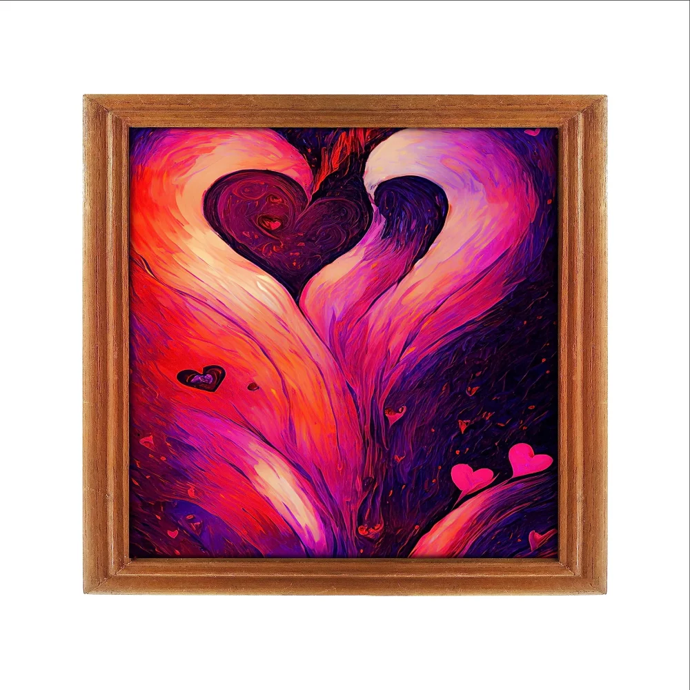 Mperor, Wall Deco Special Laminated Print With Teak Wooden Photo Frame Digital Reprint (12.5 x 9) in