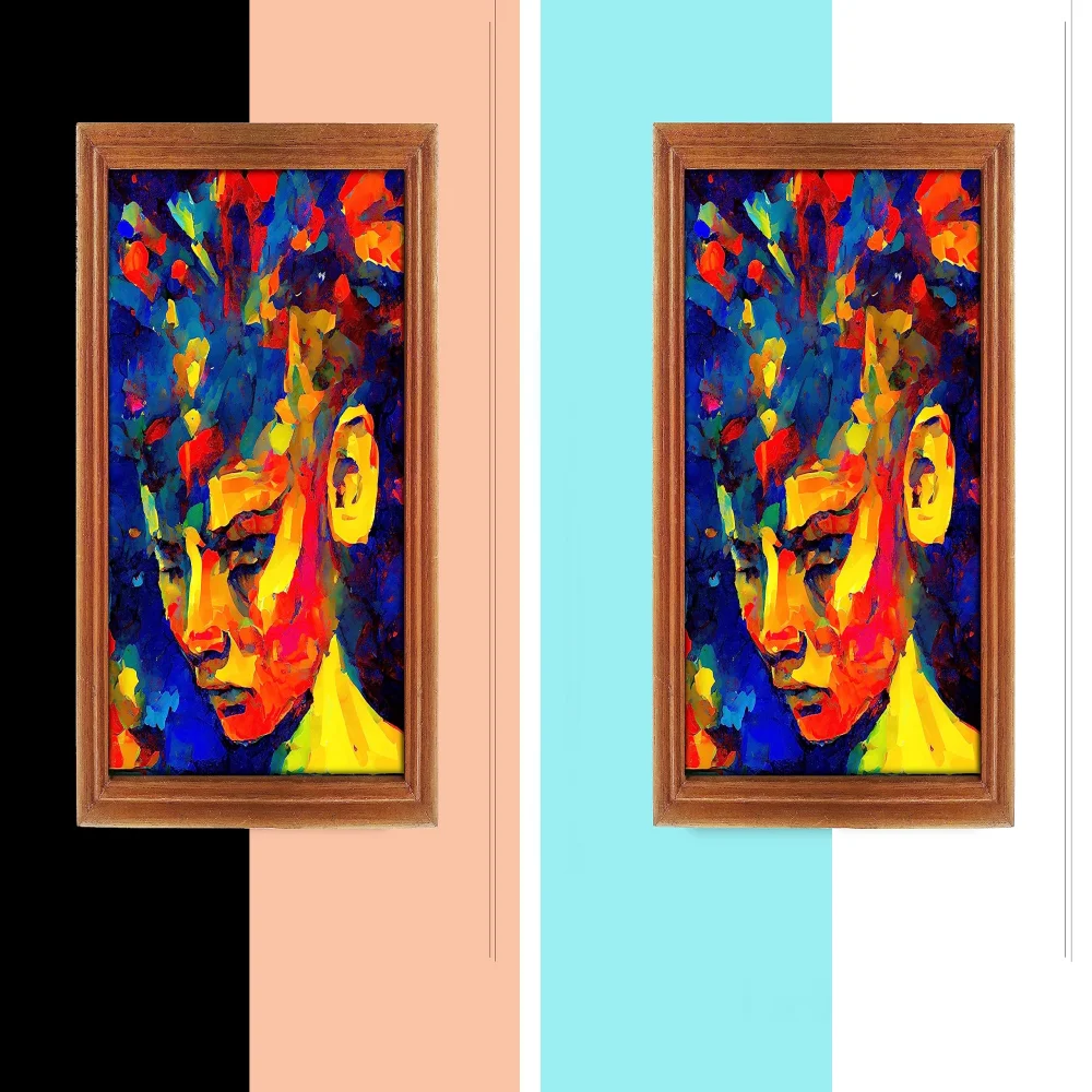 Mperor, Wall Deco Special Laminated Print With Teak Wooden Photo Frame Digital Reprint (12.5 x 9)