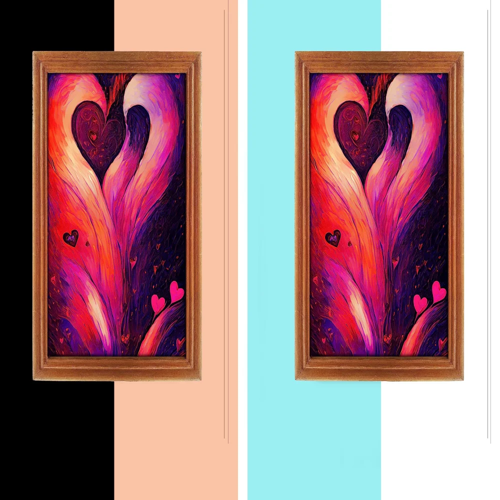 Mperor, Wall Deco Special Laminated Print With Teak Wooden Photo Frame Digital Reprint (12.5 x 9) in