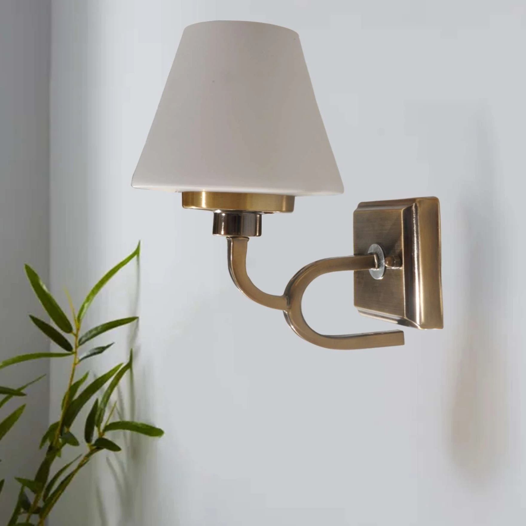 Enhance your space Toned White Glass Wall Light