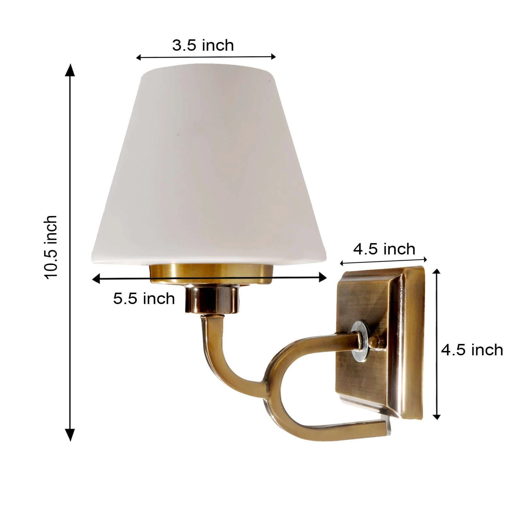 Enhance your space Toned White Glass Wall Light