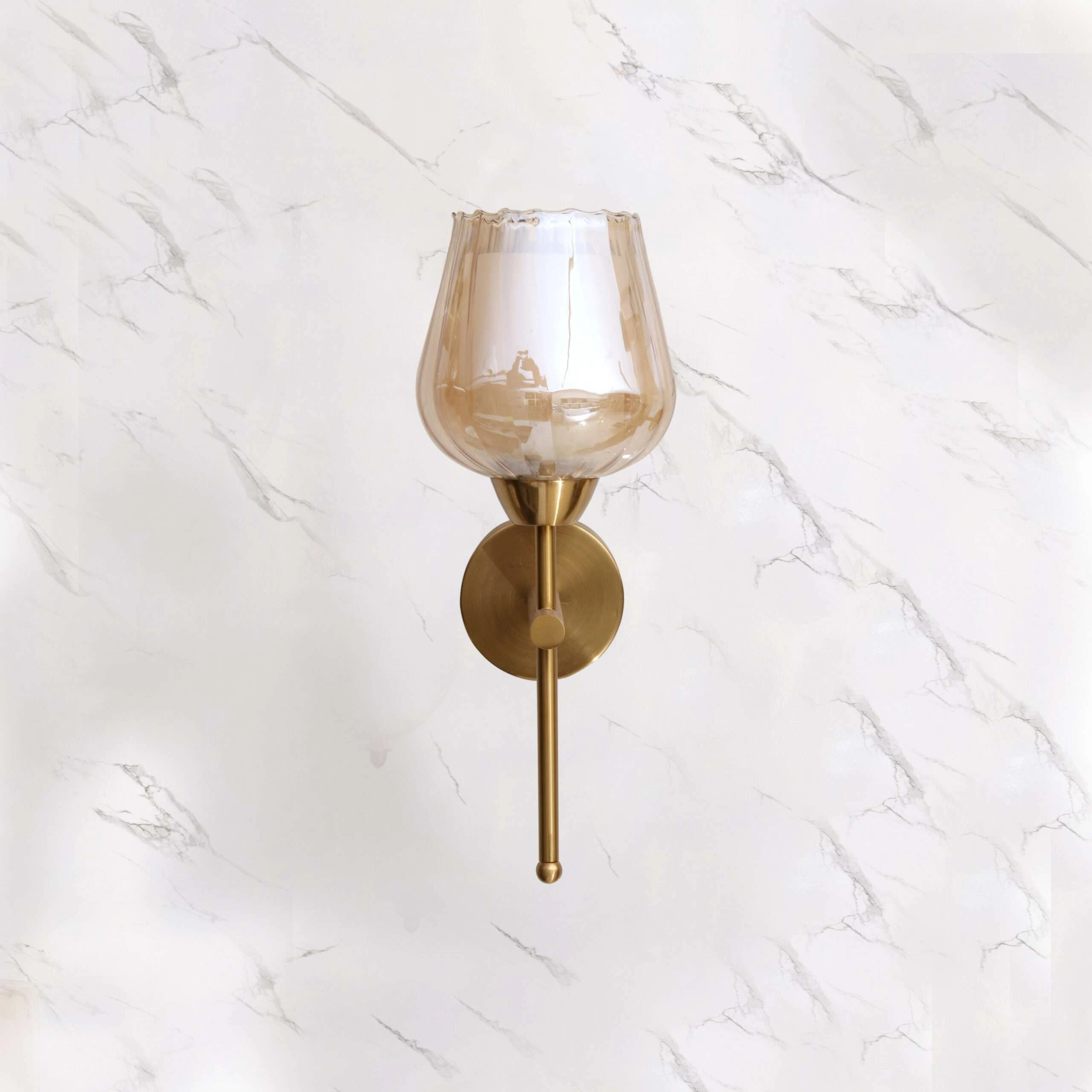 Your Walls with the Stylish and Decorative Lotus Shaped Glass Wall Light