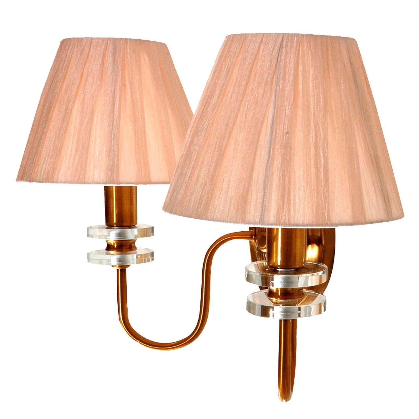 Wall Light with Oval Base Dual Shade Wall Light