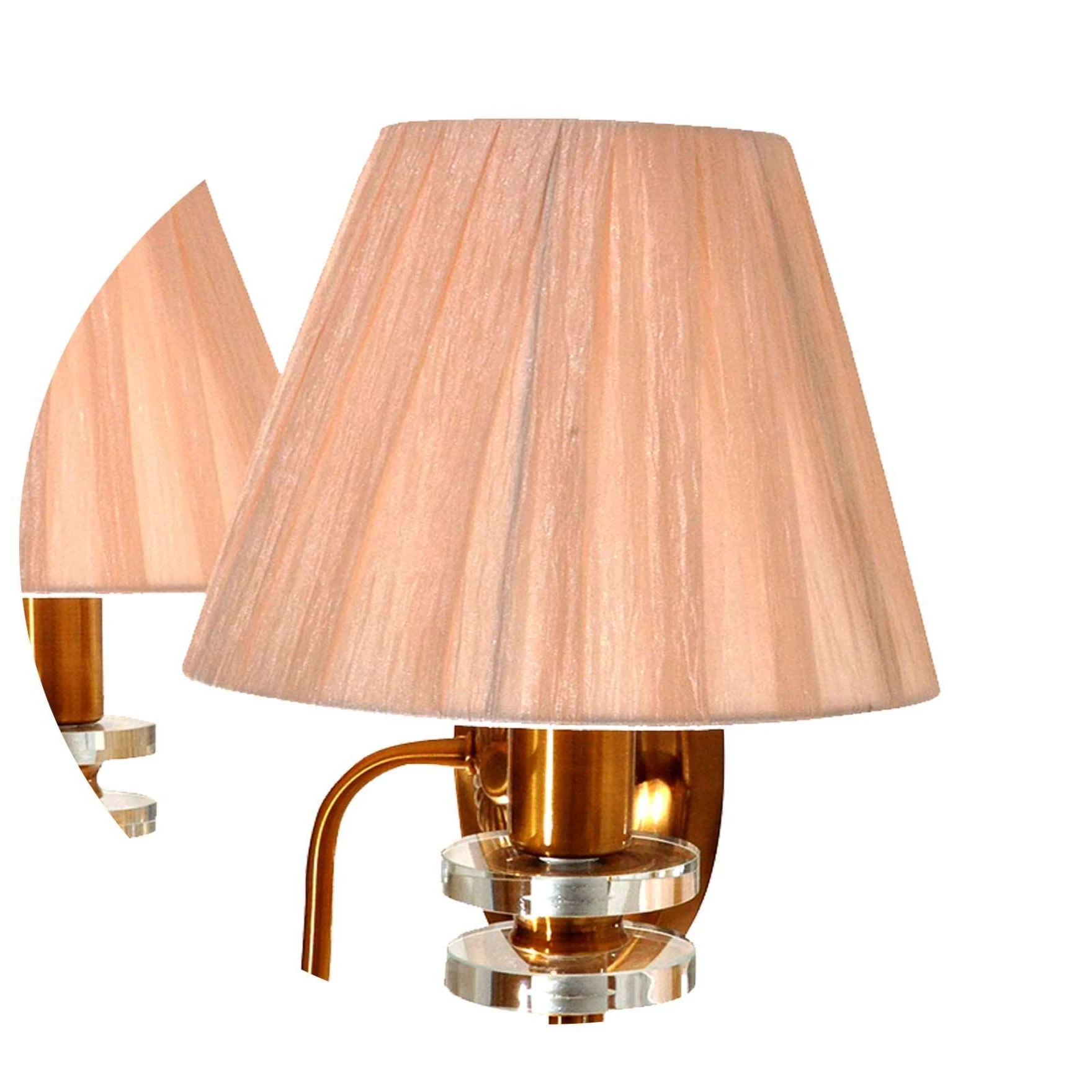 Wall Light with Oval Base Dual Shade Wall Light