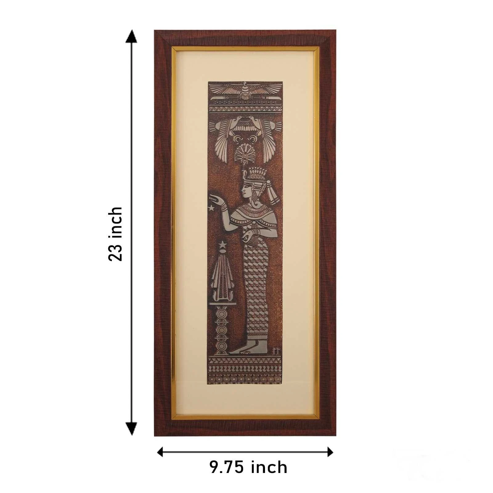 Egyptian King Pharaoh Wall Painting | Golden and Brown Design