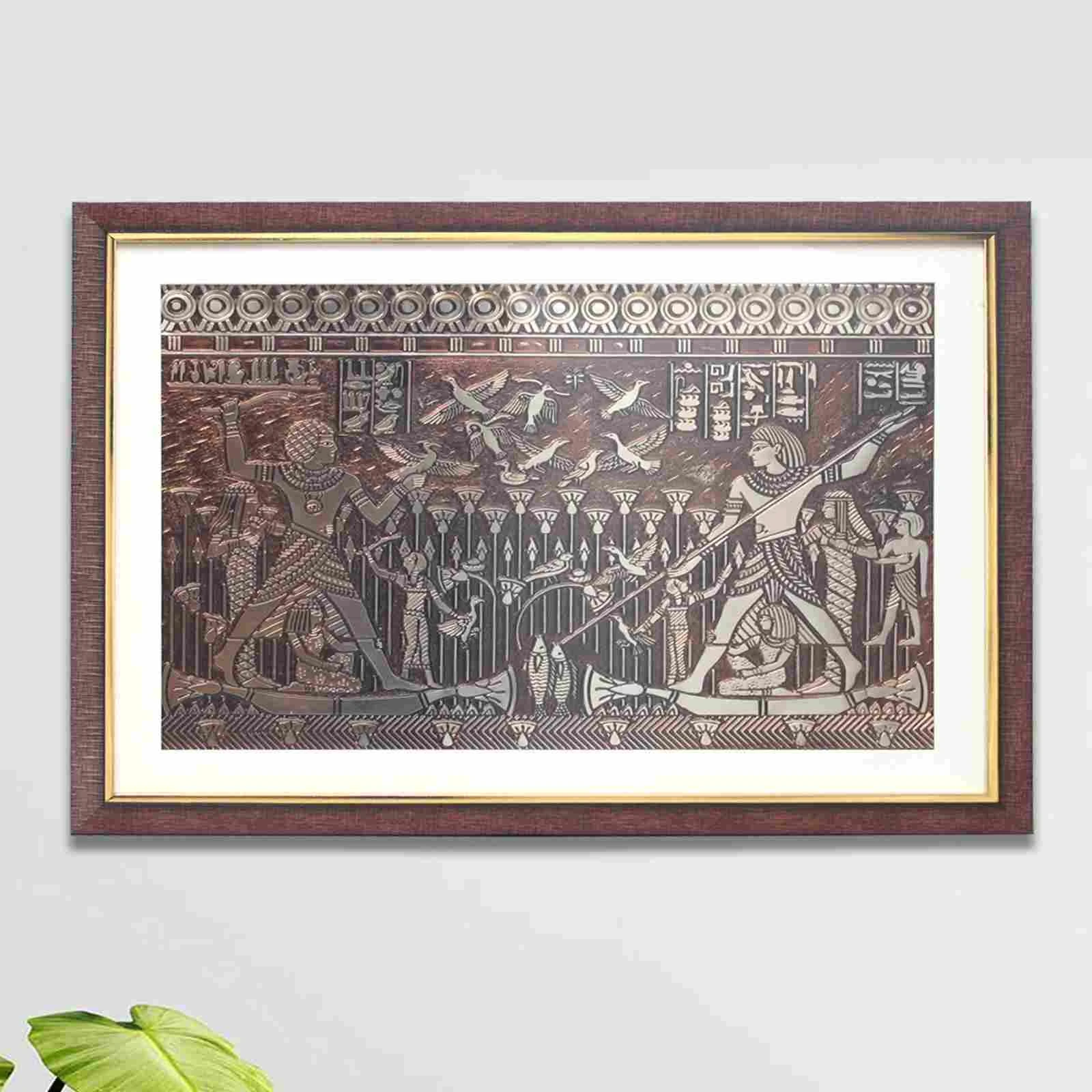 Mystical Egypt Bird Hunting wall Painting