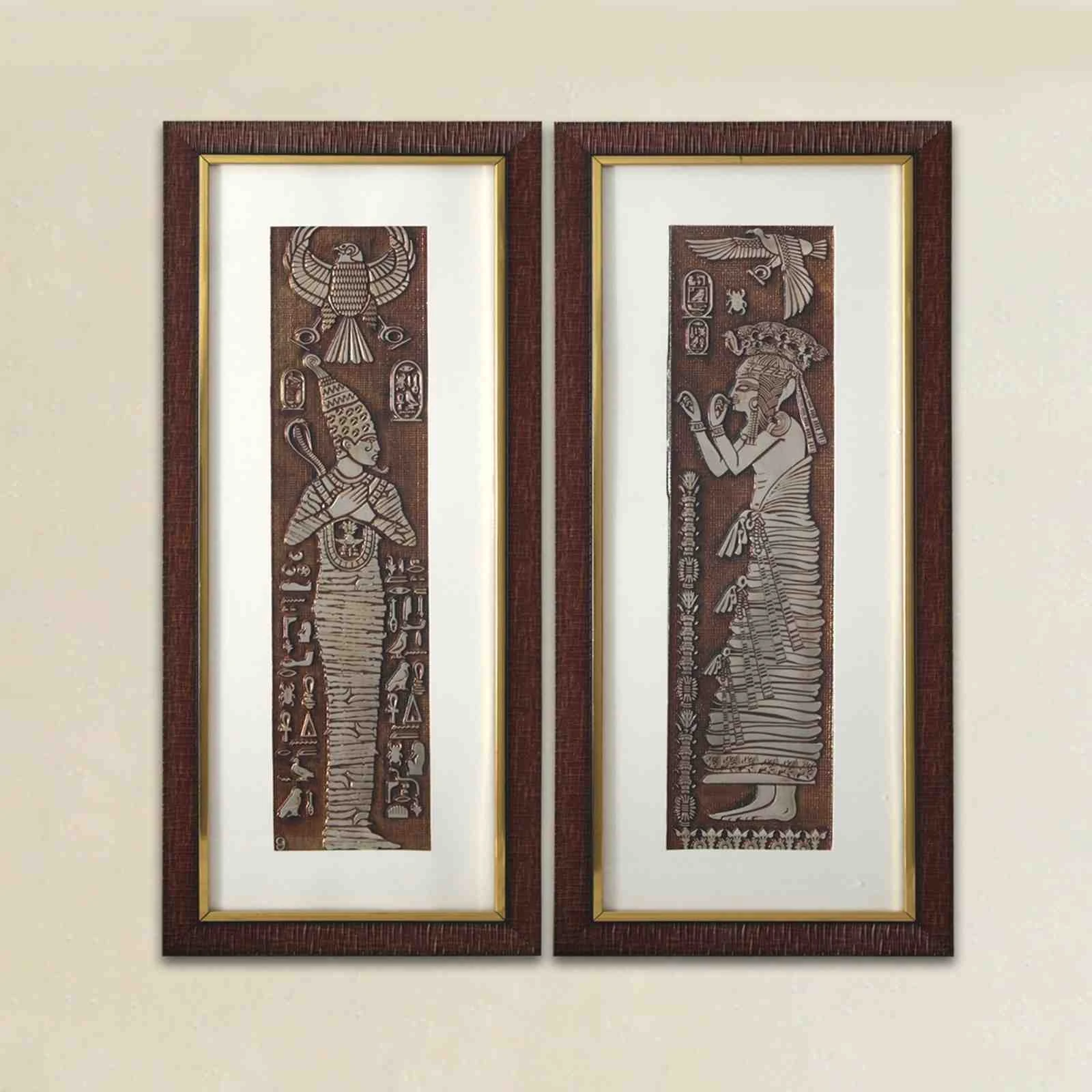 Pharaoh Nekhbet Foil Painting