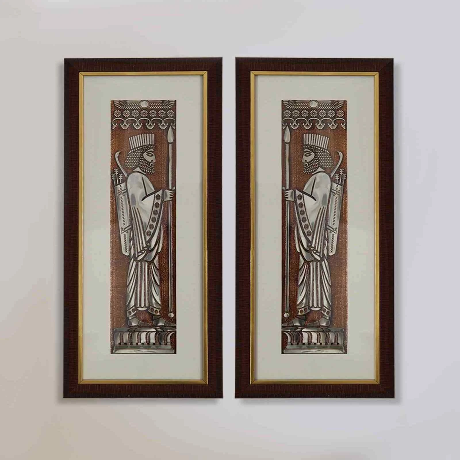 The Archaemenid Soldier Embossed Foil Wall Painting