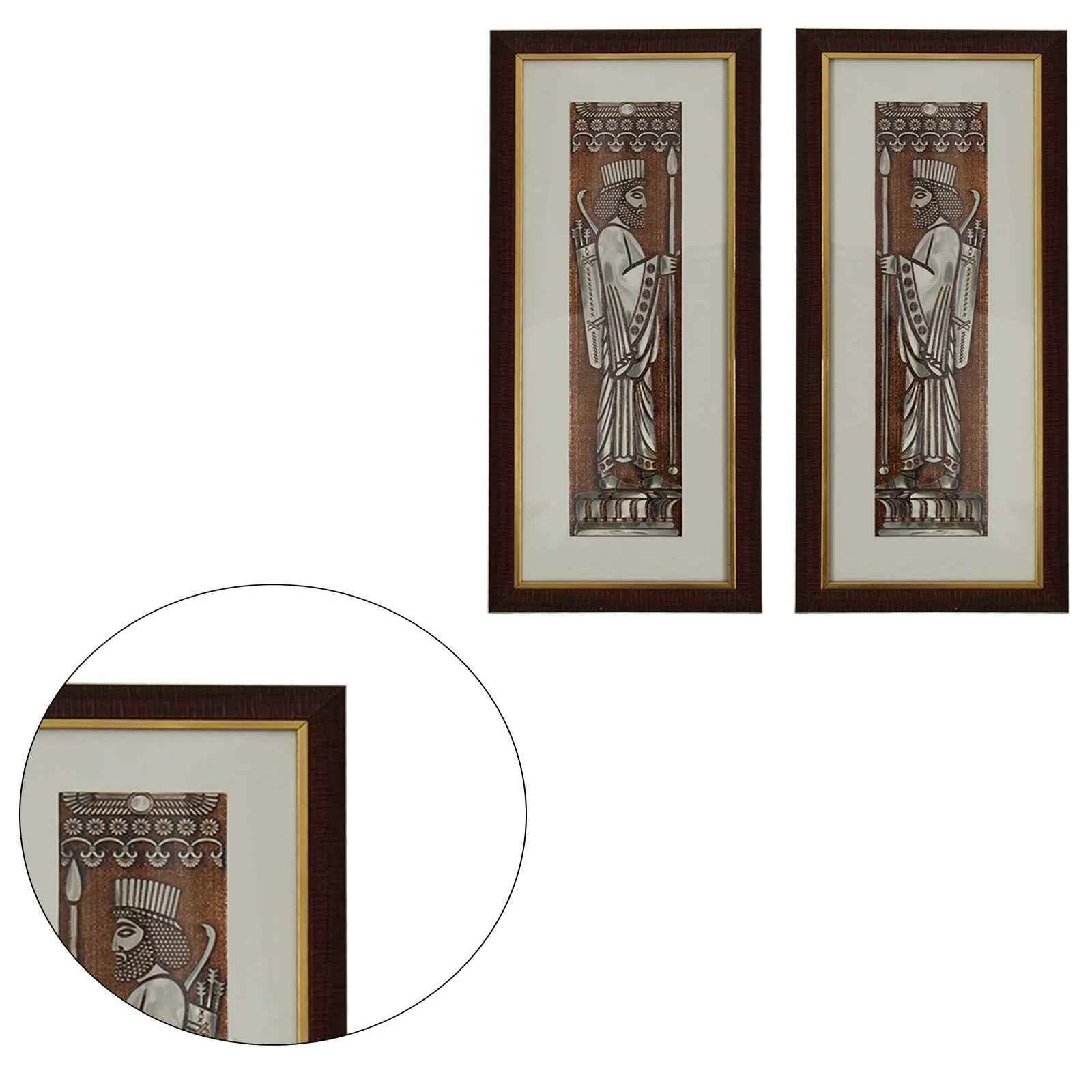 The Archaemenid Soldier Embossed Foil Wall Painting