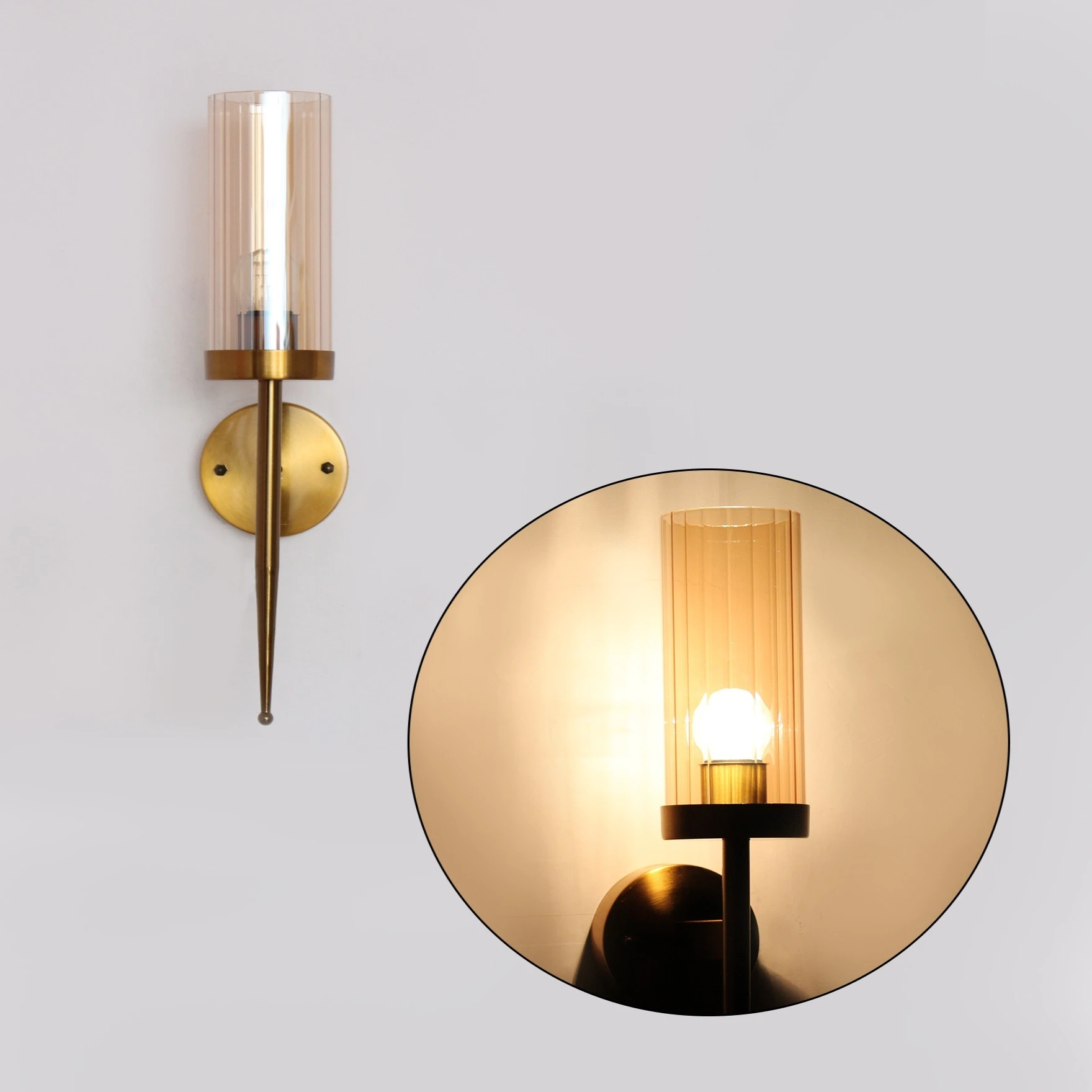 Imperial White Tumbler Wall Sconce Light