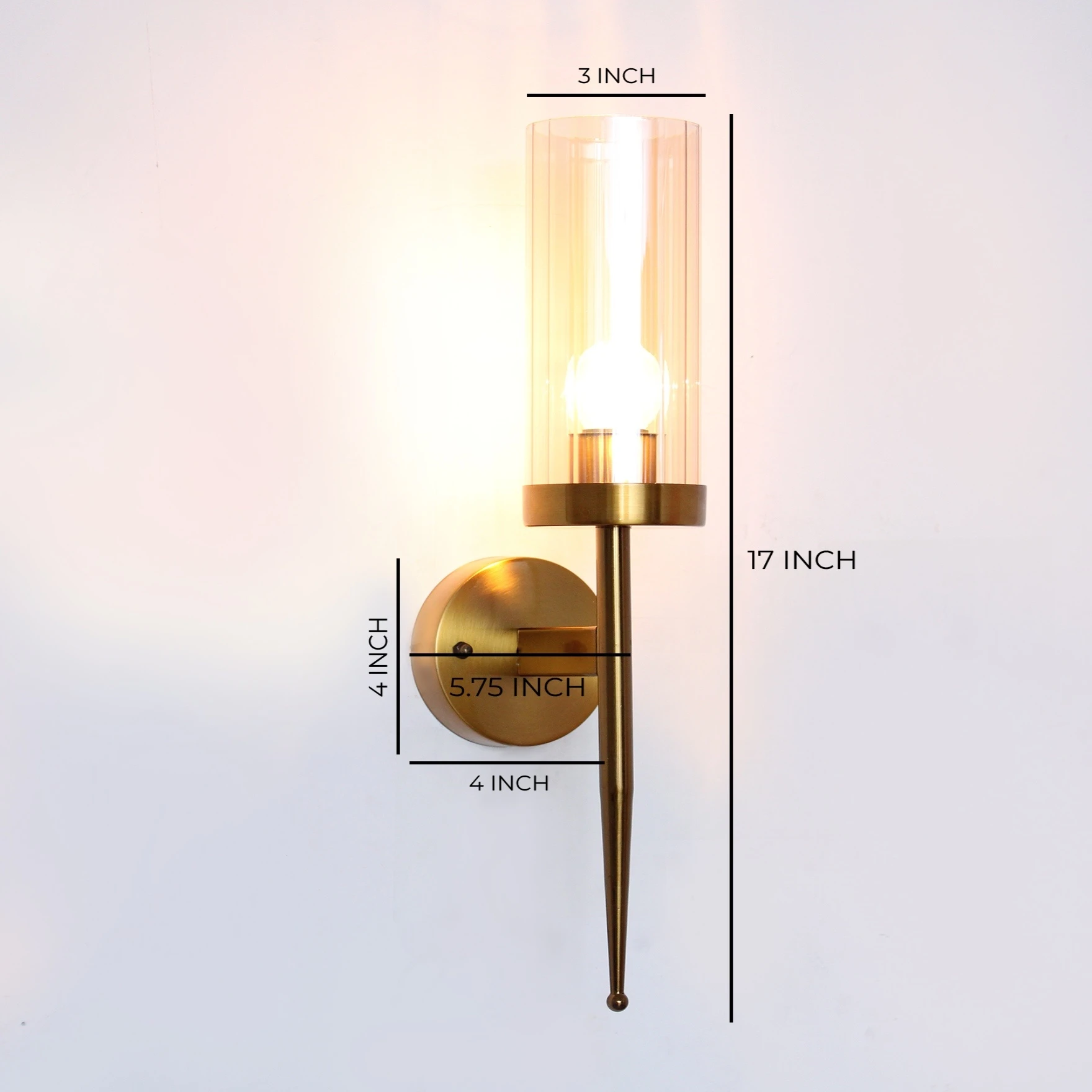 Imperial White Tumbler Wall Sconce Light