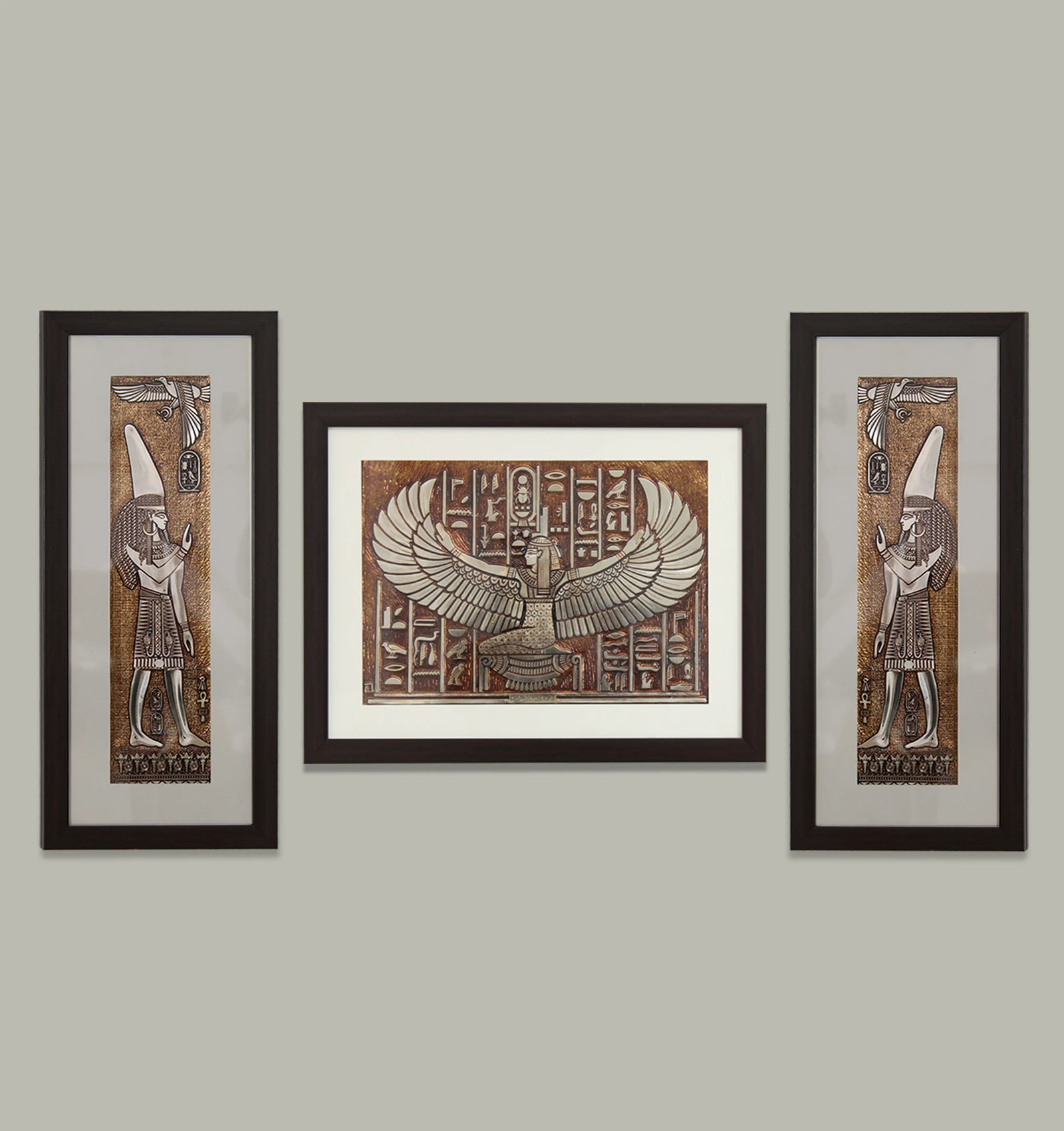 Ancient Egyptian God Wall Painting Set Of 3