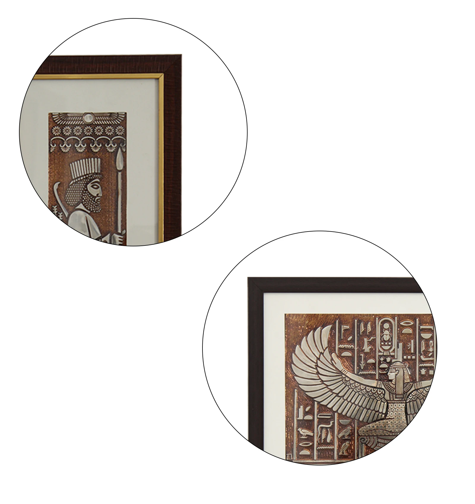Archaemenid Soldier Egyptian Wall Painting Set Of 3