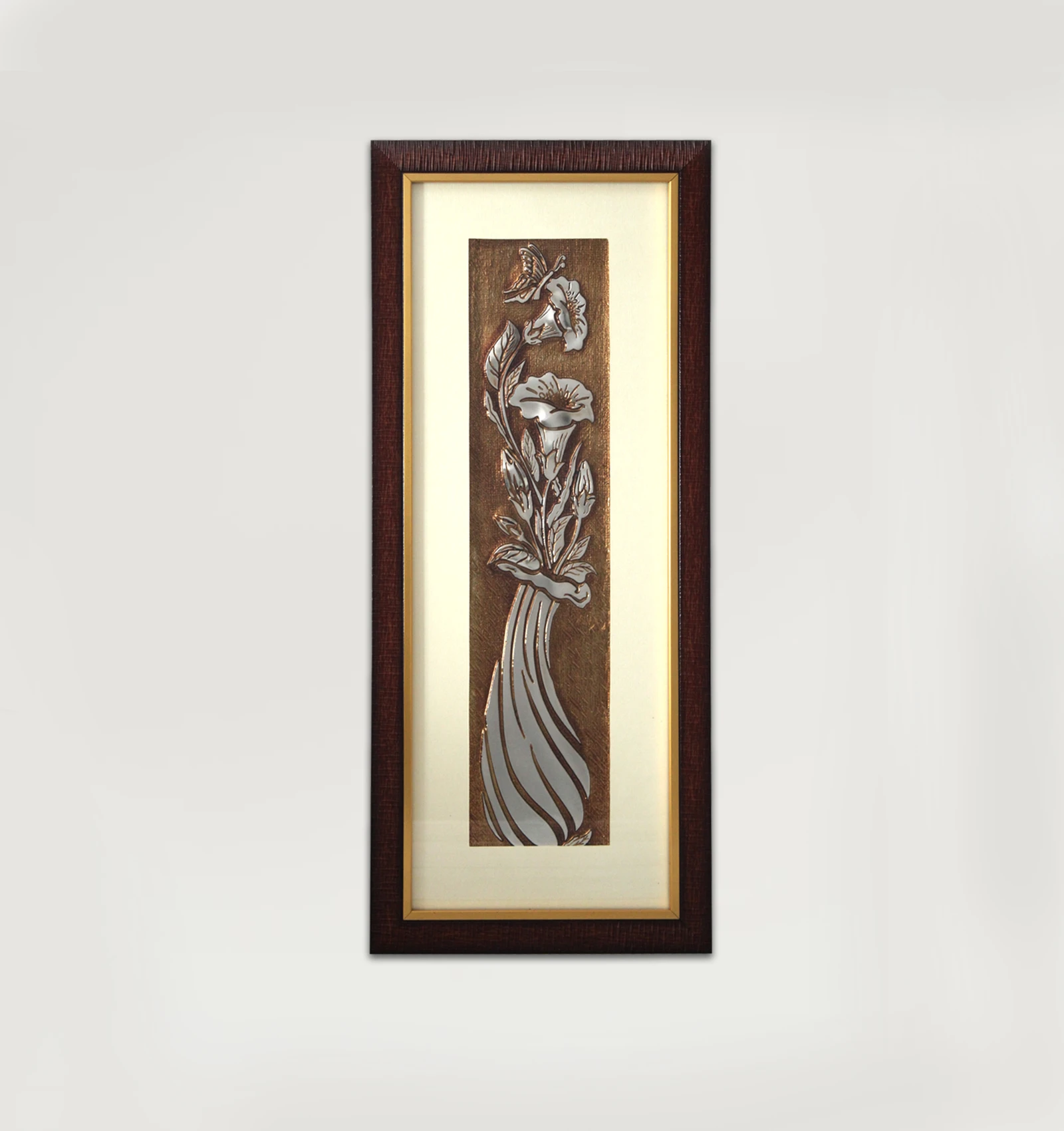 Floral Fantasy. Ancient Egyptian Foil Art, A Bouquet of Flowers Embossed Foil