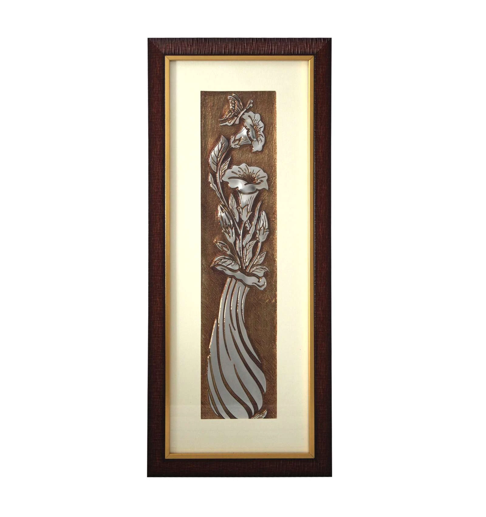 Floral Fantasy. Ancient Egyptian Foil Art, A Bouquet of Flowers Embossed Foil