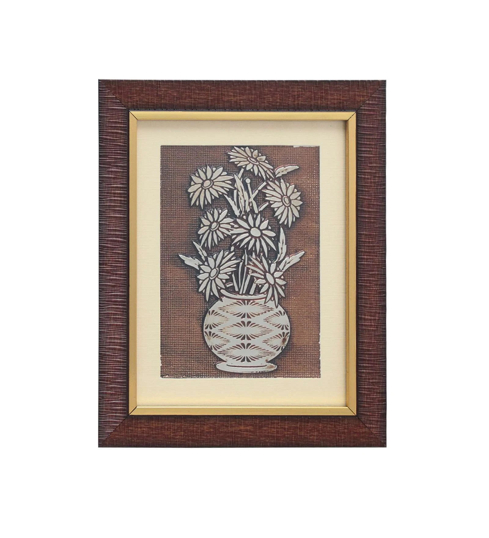 Mystical Flower | Egypt Embossed Painting Small