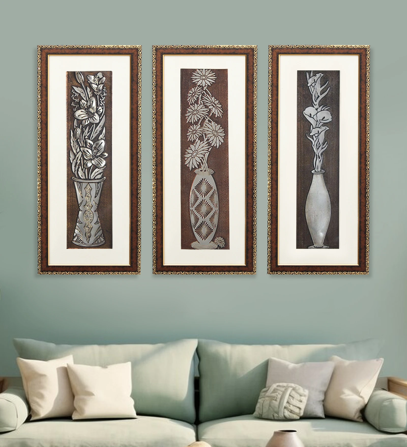 Georgia Flower Wall Painting Set Of 3