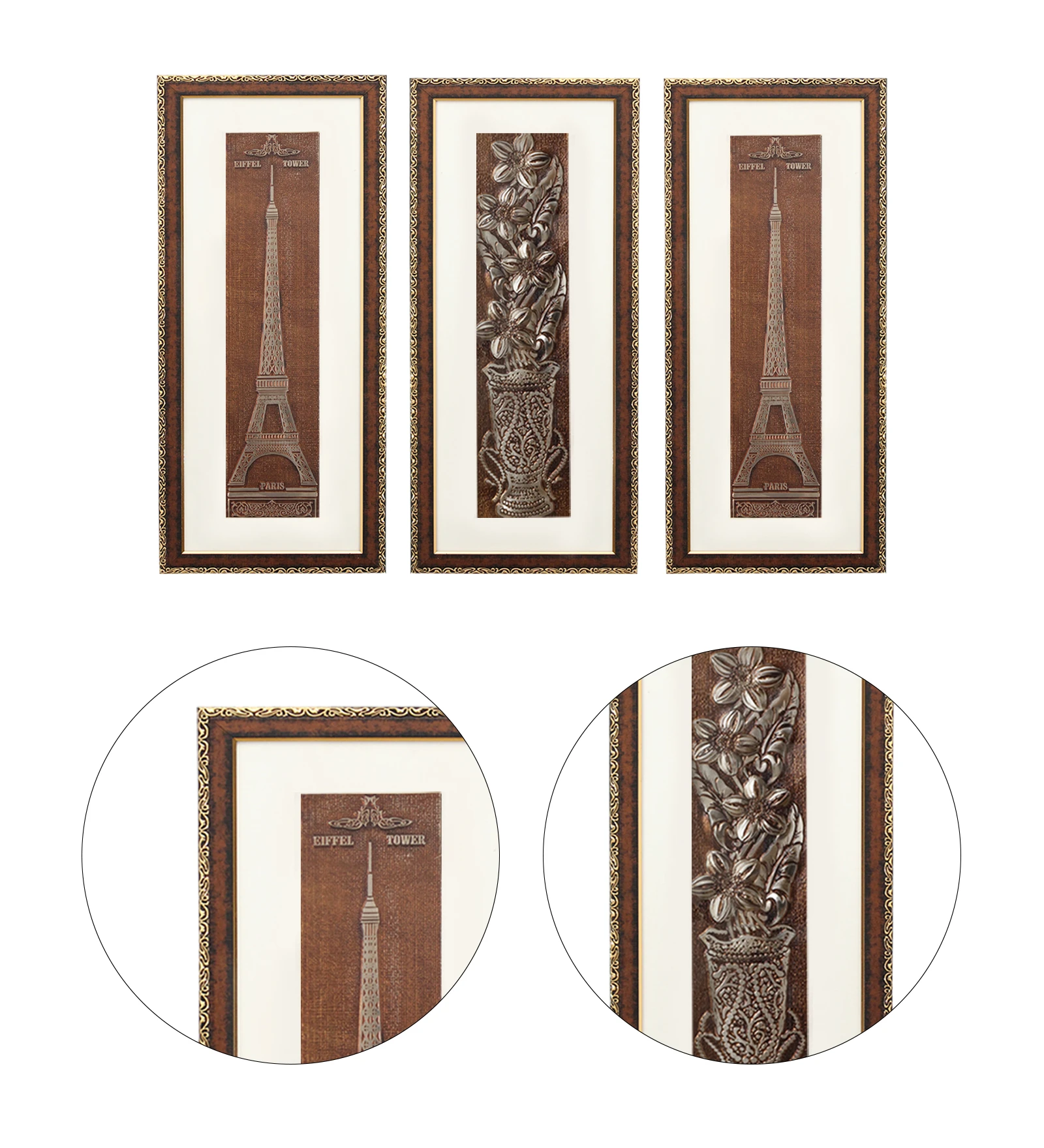 Eiffel Tower And Flower Wall Painting